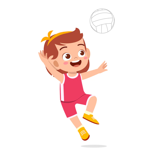 آموزش والیبال کودکان وکتور 118فایل
